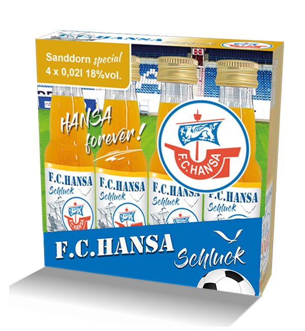 "F.C. HANSA SCHLUCK" Sanddornlikör "F.C. HANSA SCHLUCK" Sanddornlikör